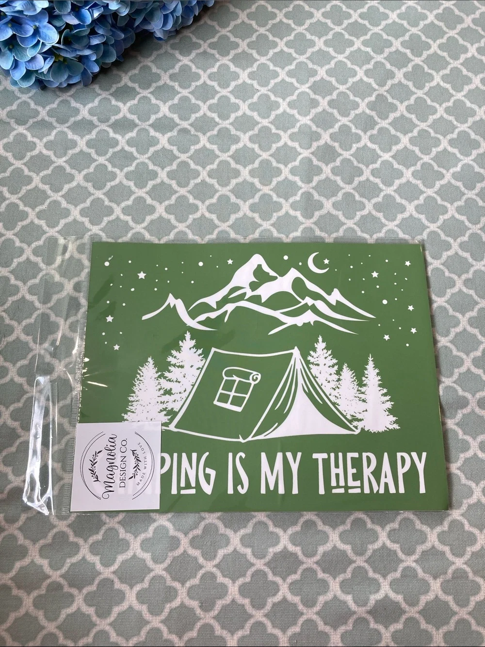 Magnolia Design Co Camping is my Therapy Silkscreen Transfer NEW